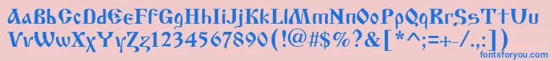 CyrillicoldBold Font – Blue Fonts on Pink Background