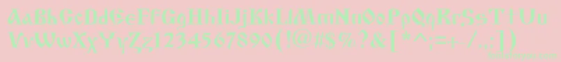 CyrillicoldBold Font – Green Fonts on Pink Background