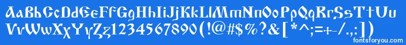 CyrillicoldBold Font – White Fonts on Blue Background