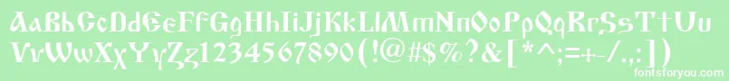 CyrillicoldBold Font – White Fonts on Green Background