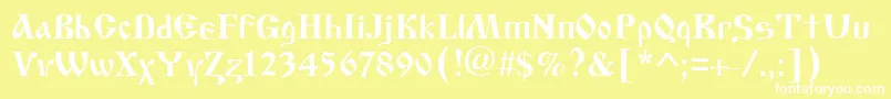 CyrillicoldBold Font – White Fonts on Yellow Background