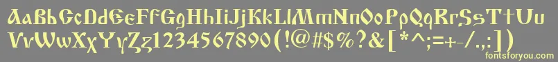 CyrillicoldBold Font – Yellow Fonts on Gray Background