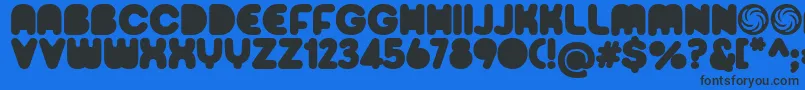Sporedom Font – Black Fonts on Blue Background
