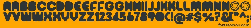 Sporedom Font – Black Fonts on Orange Background