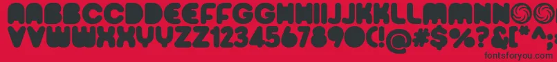 Sporedom Font – Black Fonts on Red Background