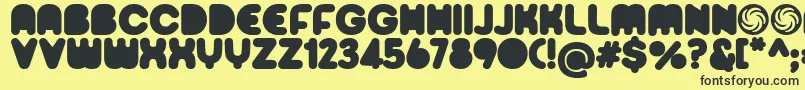 Sporedom Font – Black Fonts on Yellow Background
