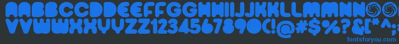 Sporedom Font – Blue Fonts on Black Background