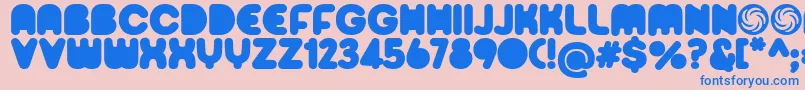 Sporedom Font – Blue Fonts on Pink Background