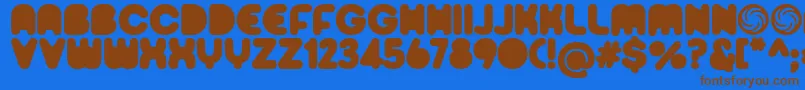 Sporedom Font – Brown Fonts on Blue Background