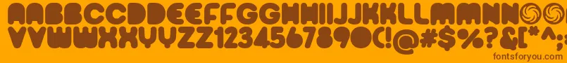 Sporedom Font – Brown Fonts on Orange Background