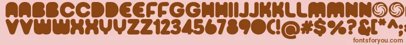 Sporedom Font – Brown Fonts on Pink Background