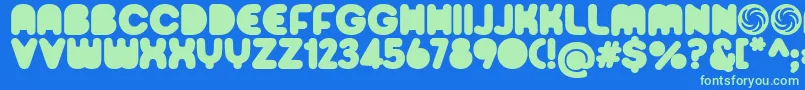 Sporedom Font – Green Fonts on Blue Background