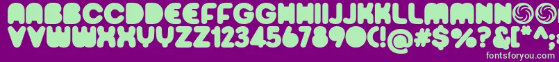 Sporedom Font – Green Fonts on Purple Background