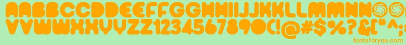Sporedom Font – Orange Fonts on Green Background
