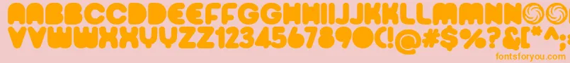 Sporedom Font – Orange Fonts on Pink Background