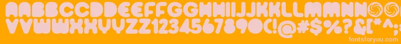 Sporedom Font – Pink Fonts on Orange Background