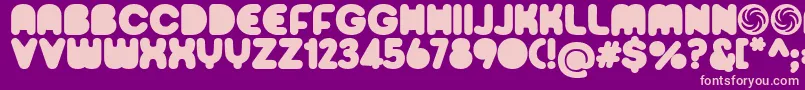 Sporedom Font – Pink Fonts on Purple Background