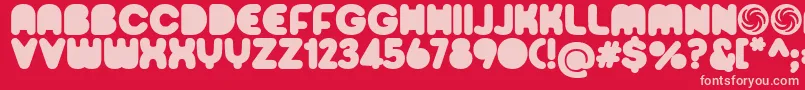 Sporedom Font – Pink Fonts on Red Background