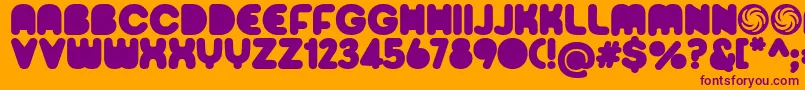 Sporedom Font – Purple Fonts on Orange Background