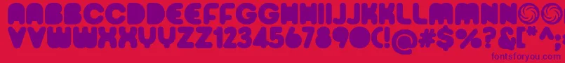 Sporedom Font – Purple Fonts on Red Background