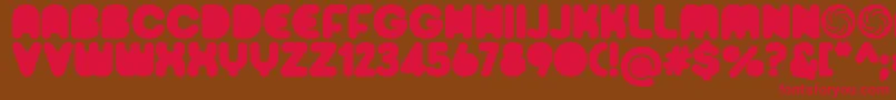 Sporedom Font – Red Fonts on Brown Background