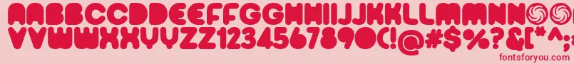 Sporedom Font – Red Fonts on Pink Background