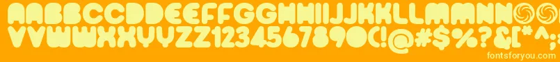 Sporedom Font – Yellow Fonts on Orange Background