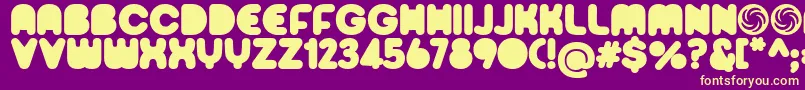 Sporedom Font – Yellow Fonts on Purple Background