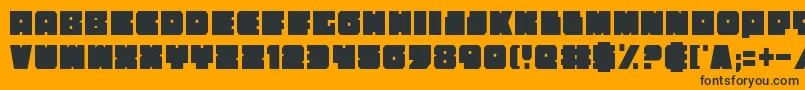 AnakefkaCondensed Font – Black Fonts on Orange Background