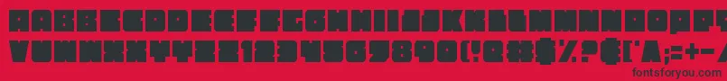 フォントAnakefkaCondensed – 赤い背景に黒い文字