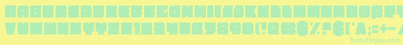 fuente AnakefkaCondensed – Fuentes Verdes Sobre Fondo Amarillo