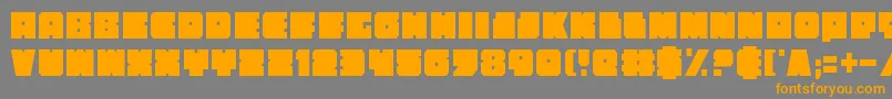 AnakefkaCondensed Font – Orange Fonts on Gray Background