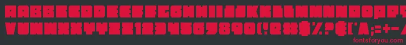 AnakefkaCondensed Font – Red Fonts on Black Background