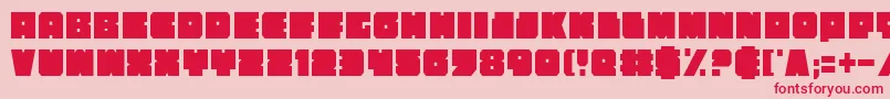 AnakefkaCondensed Font – Red Fonts on Pink Background