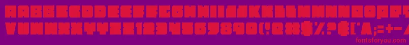 AnakefkaCondensed-Schriftart – Rote Schriften auf violettem Hintergrund
