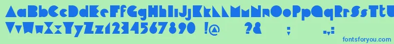 Cubop Font – Blue Fonts on Green Background