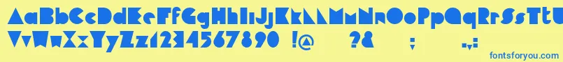 Cubop Font – Blue Fonts on Yellow Background