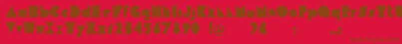 Cubop Font – Brown Fonts on Red Background