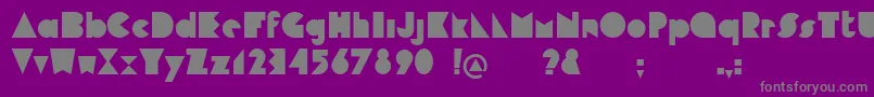 フォントCubop – 紫の背景に灰色の文字