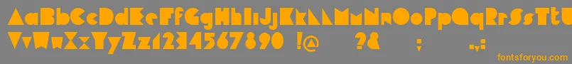 Cubop Font – Orange Fonts on Gray Background