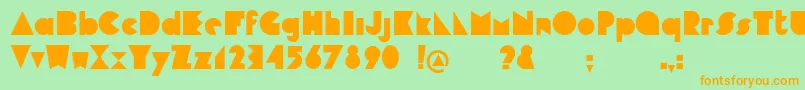 Cubop Font – Orange Fonts on Green Background