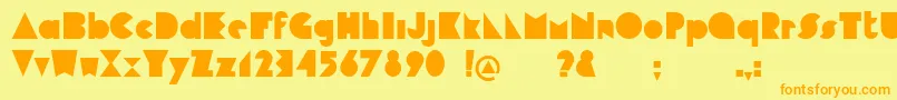 Cubop Font – Orange Fonts on Yellow Background