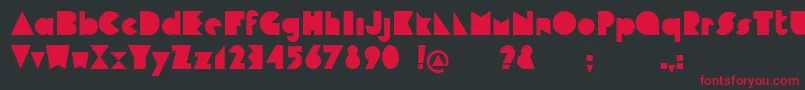 Cubop Font – Red Fonts on Black Background