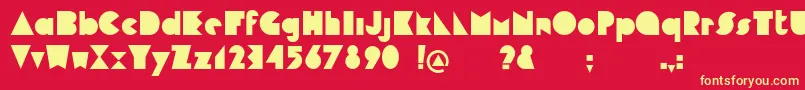 Cubop Font – Yellow Fonts on Red Background