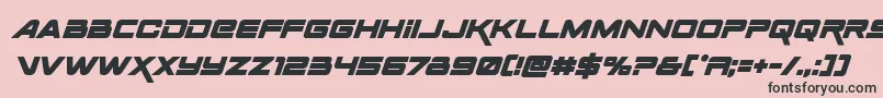 Spacerangerboldital Font – Black Fonts on Pink Background