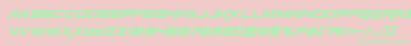 Spacerangerboldital Font – Green Fonts on Pink Background