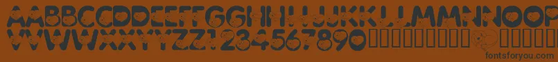 Police LmsCliffordTheBigRedFont – polices noires sur fond brun