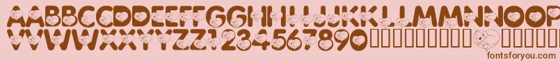 LmsCliffordTheBigRedFont Font – Brown Fonts on Pink Background
