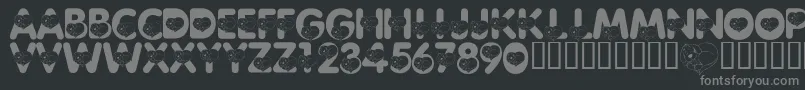 Шрифт LmsCliffordTheBigRedFont – серые шрифты на чёрном фоне