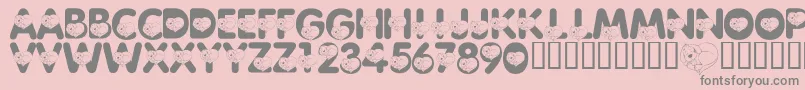 Police LmsCliffordTheBigRedFont – polices grises sur fond rose
